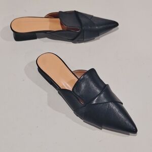 Elegant Women's Black Slip-On Shoes Size 44